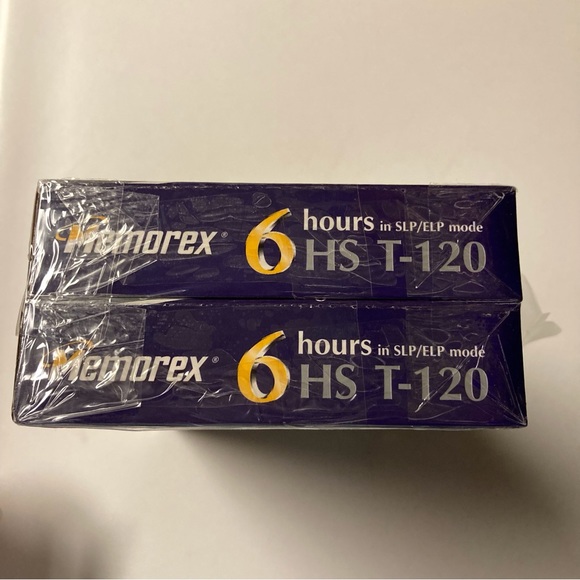 Memorex High Standard T-120 Sealed Blank VHS Video Tapes 6 Hours (pack of 2) - Picture 6 of 9